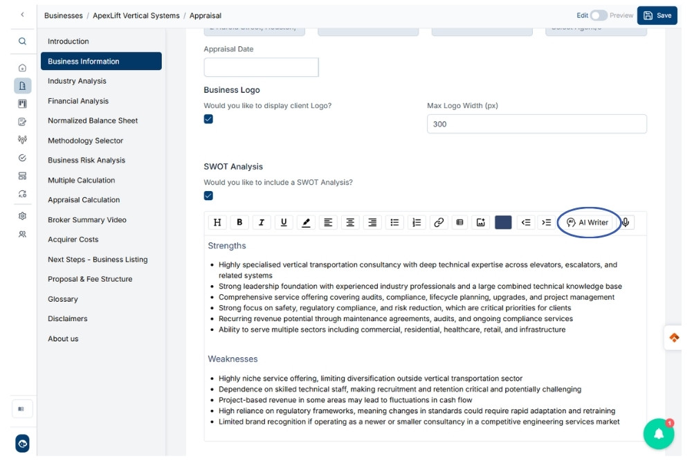 CIM-PRO Appraisal Builder - website image showing AI-Powered Content